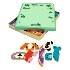 Djeco Houten Magneten Mix en Match - Dieren Discount