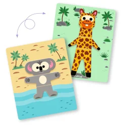 Djeco Houten Magneten Mix en Match - Dieren Discount