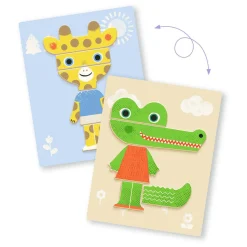 Houten Magneten Mix en Match - 12 Dieren>Djeco Clearance