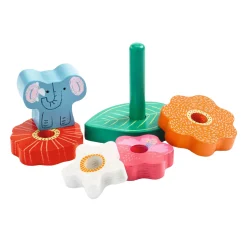 Djeco Houten Noppenpuzzel en Stapelspel - 7dlg. New