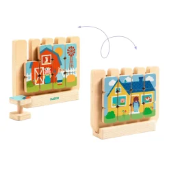 Houten Puzzel Huizen><noscript><img width=