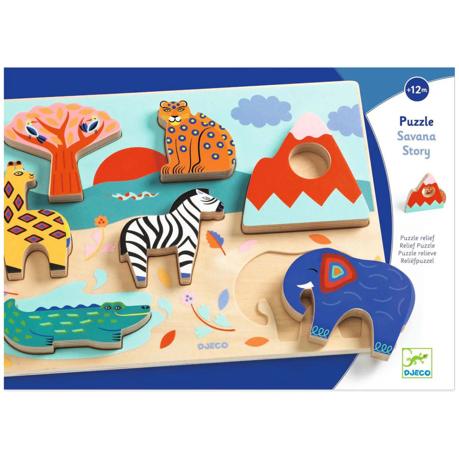 Houten Puzzel Savanne - 7dlg.-Djeco Online