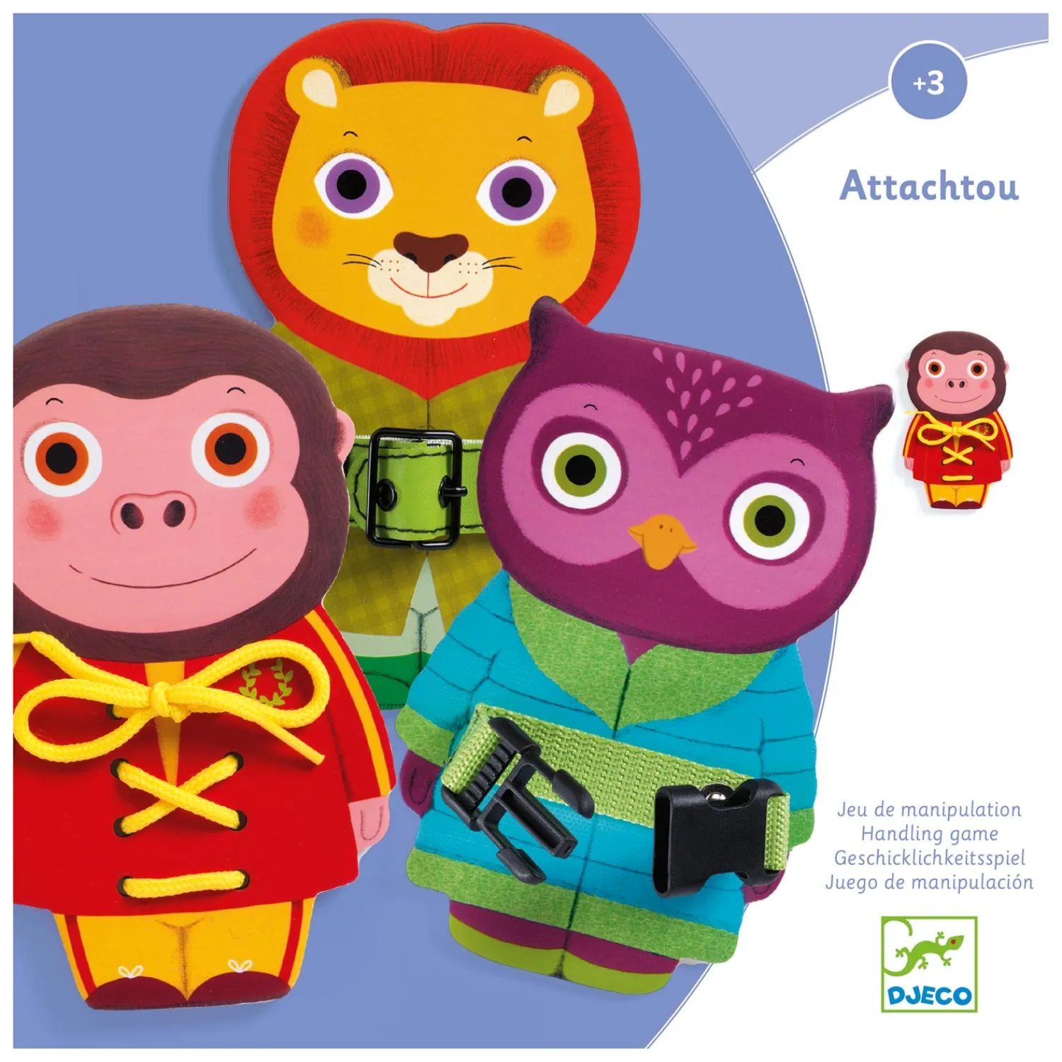 Houten Rijgpuzzel Dieren>Djeco Hot