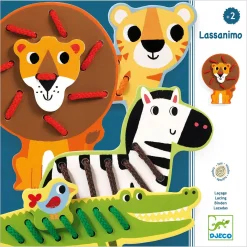 Houten Rijgpuzzel Dieren-Djeco Outlet