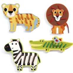 Houten Rijgpuzzel Dieren-Djeco Outlet