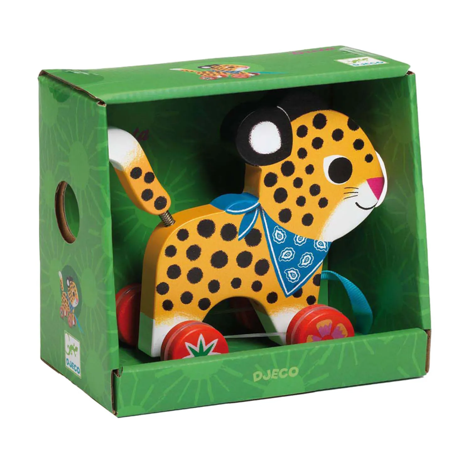 Houten Trekfiguur Luipaard>Djeco