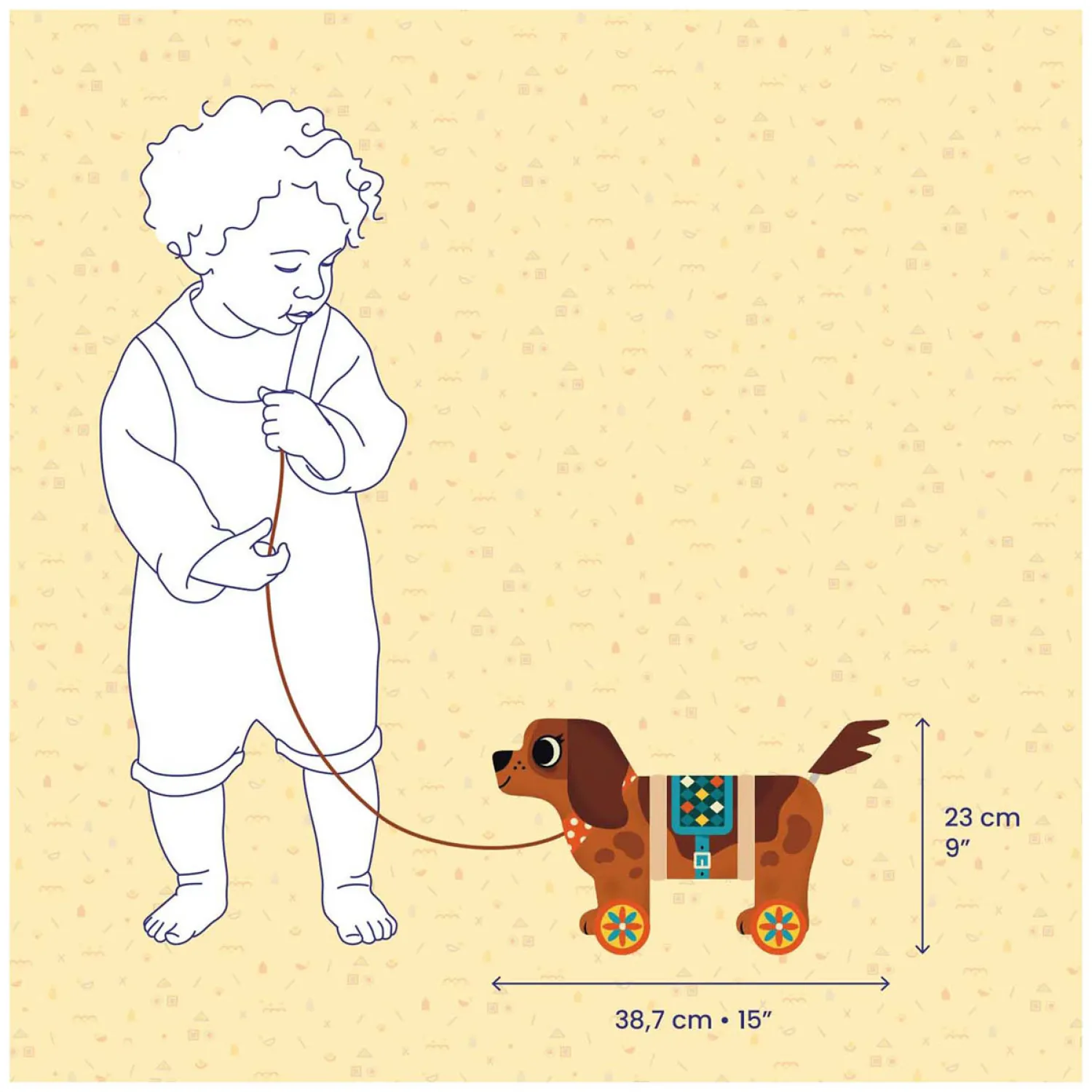 Houten Trekfiguur Nico de Hond-Djeco New