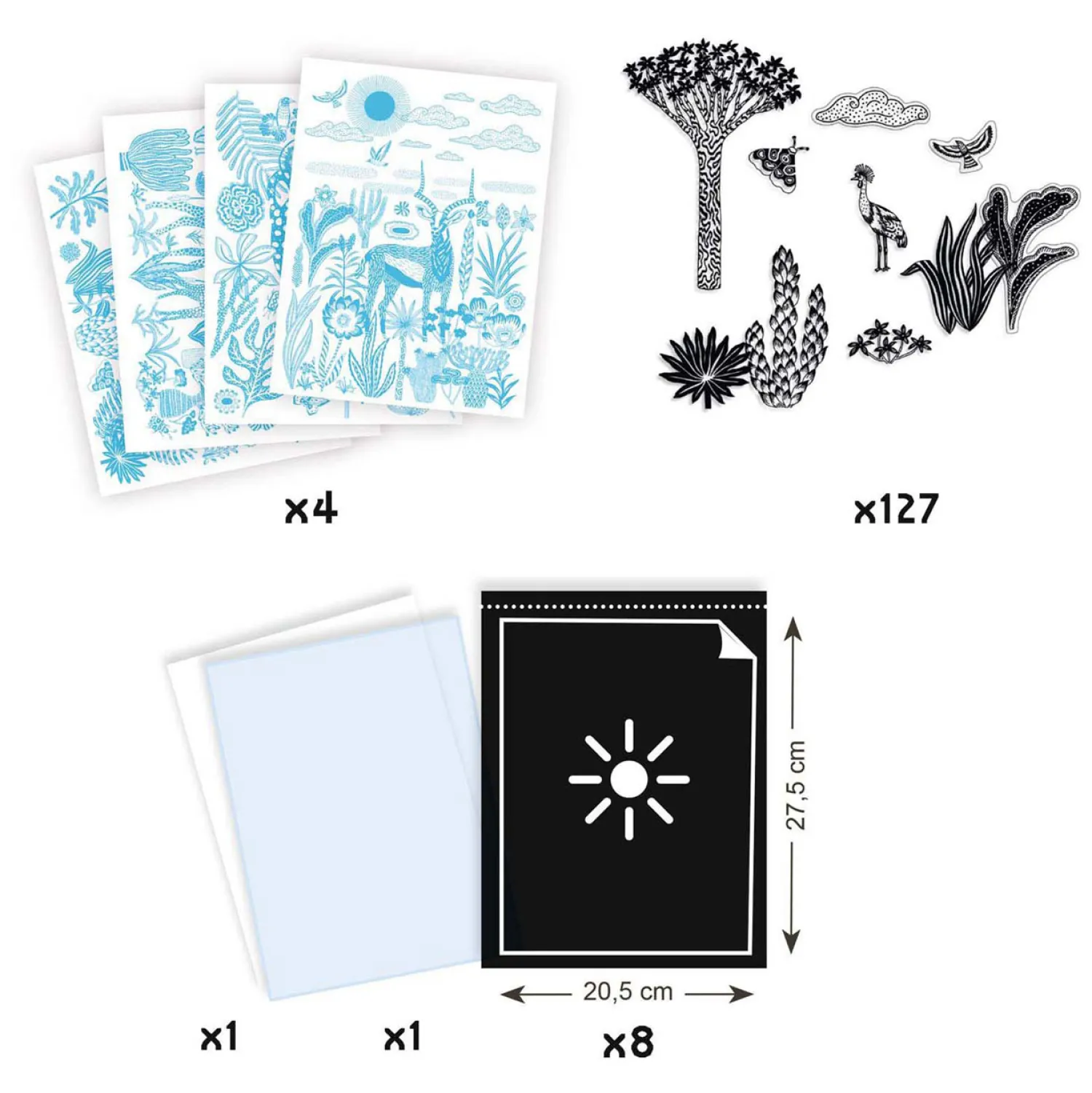 Djeco Knutselen Cyanotype - Nachtelijke Savanne New