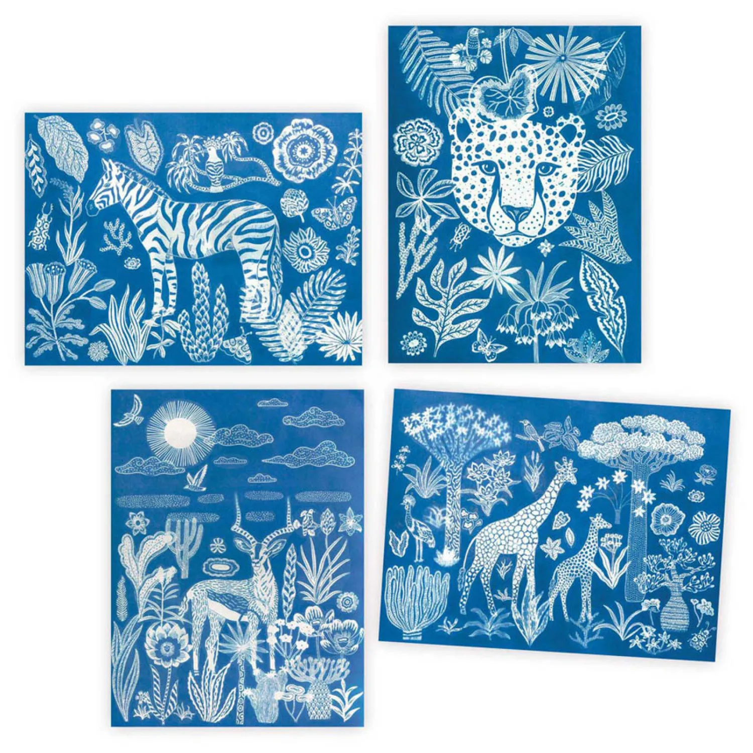 Djeco Knutselen Cyanotype - Nachtelijke Savanne New