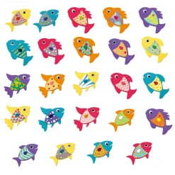 Knutselset Creaties met Stickers Vissen>Djeco New