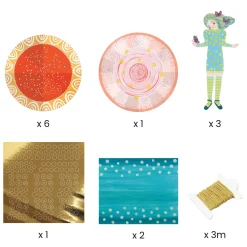 Knutselset Papieren Jurken met Aankleedpoppen-Djeco New