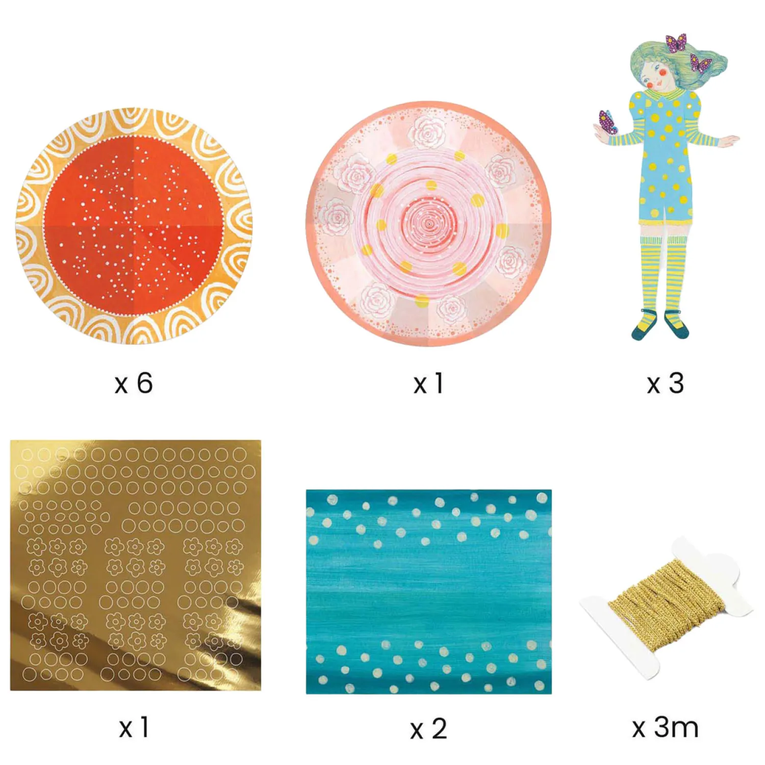 Knutselset Papieren Jurken met Aankleedpoppen-Djeco New