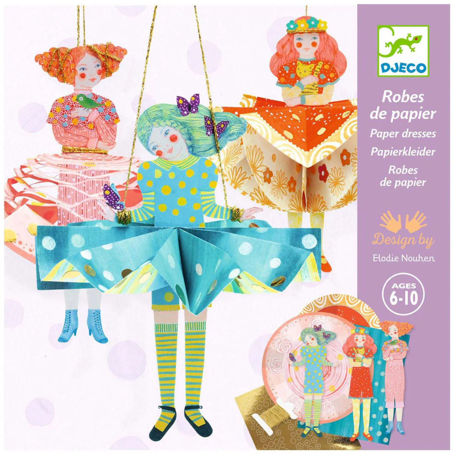 Knutselset Papieren Jurken met Aankleedpoppen-Djeco New