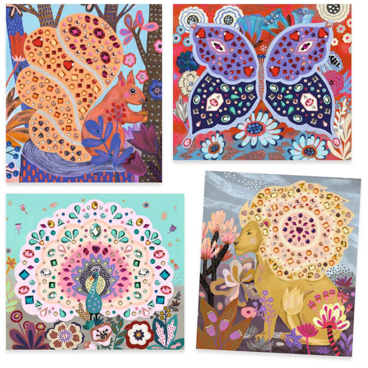 Knutselset Strass met 4 Kaarten>Djeco Hot