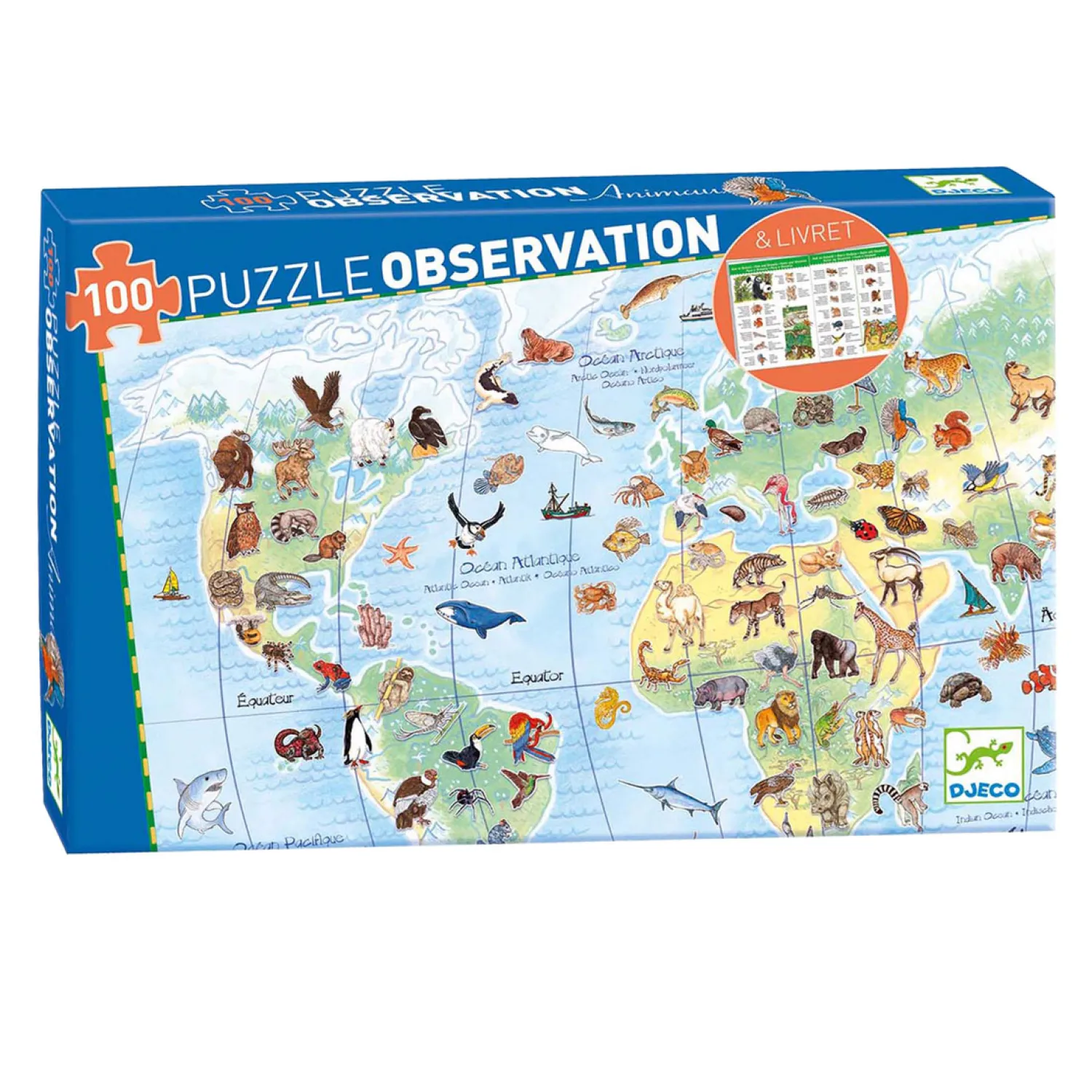 Legpuzzel Dieren van de Wereld - 100st.>Djeco