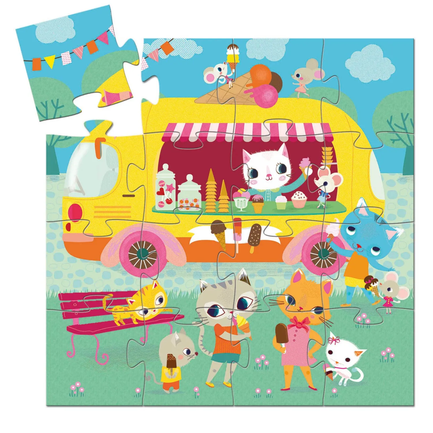 Legpuzzel IJscowagen, 16st.>Djeco Clearance