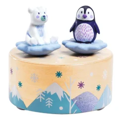 Djeco Magnetische Muziekdoosje - Beer en Pinguin Sale