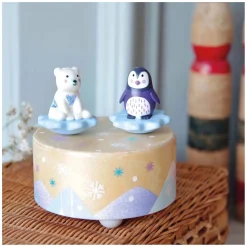 Djeco Magnetische Muziekdoosje - Beer en Pinguin Sale