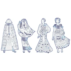 Mode Silhouetkleurplaten Laura 32cm - 4st.>Djeco Online