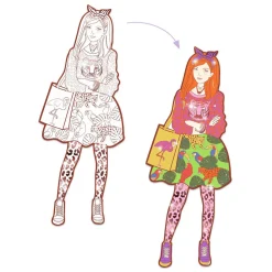 Mode Silhouetkleurplaten Nina 32cm - 4st.-Djeco Discount