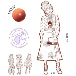 Mode Silhouetkleurplaten Nina 32cm - 4st.-Djeco Discount