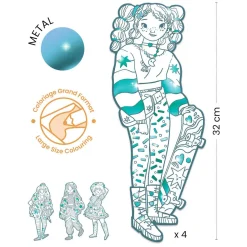 Mode Silhouetkleurplaten Anjele 32cm - 4st.><noscript><img width=