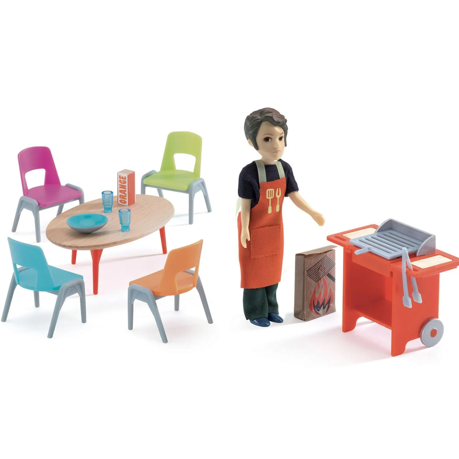 Poppenhuis Barbecue met Tuinset-Djeco Online