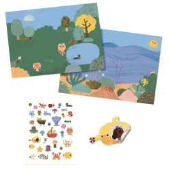 Djeco Puffy Stickers met Plakachtergrond 'Zomer' Outlet