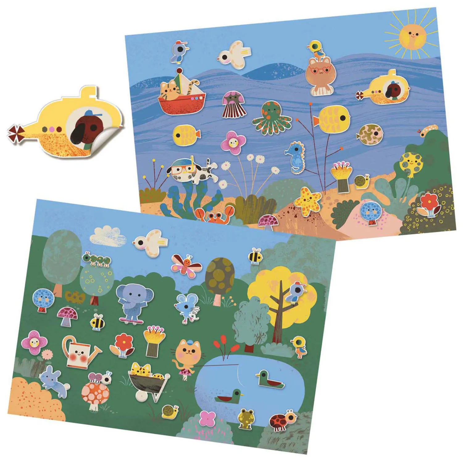 Djeco Puffy Stickers met Plakachtergrond 'Zomer' Outlet