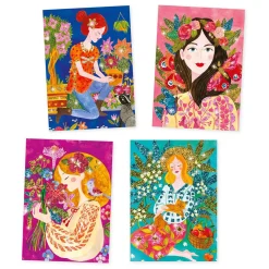 Schilderijen 'Geurige Bloemen' Versieren met Glitter-Djeco Clearance