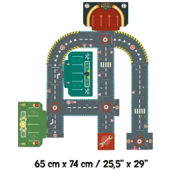 Djeco Stadcircuit Vloerpuzzel, 24st. Hot