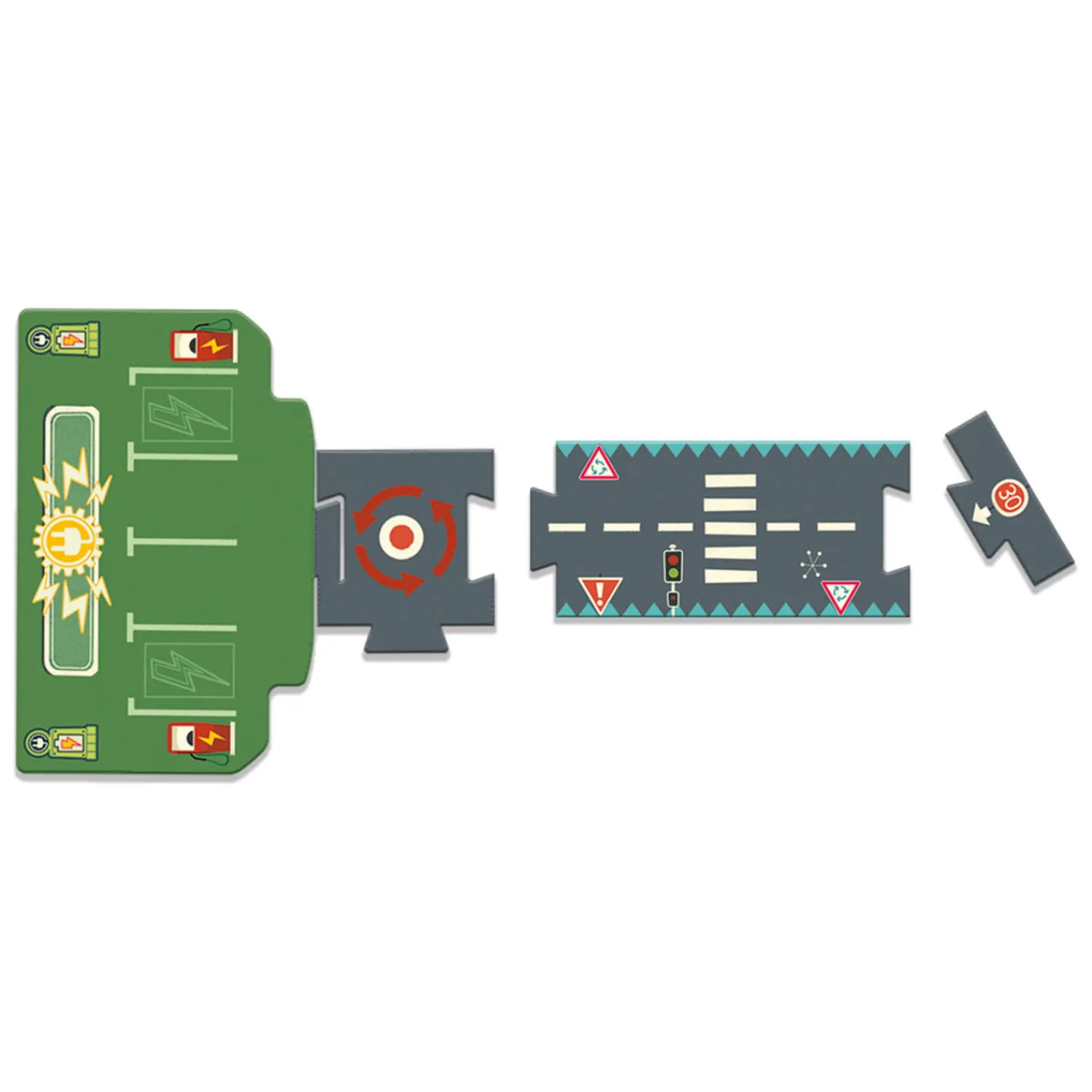 Djeco Stadcircuit Vloerpuzzel, 24st. Hot