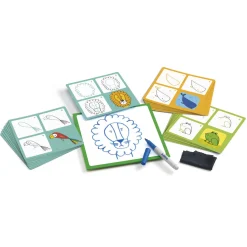 Stap voor Stap Tekenen Dieren - Oranje-Djeco Outlet