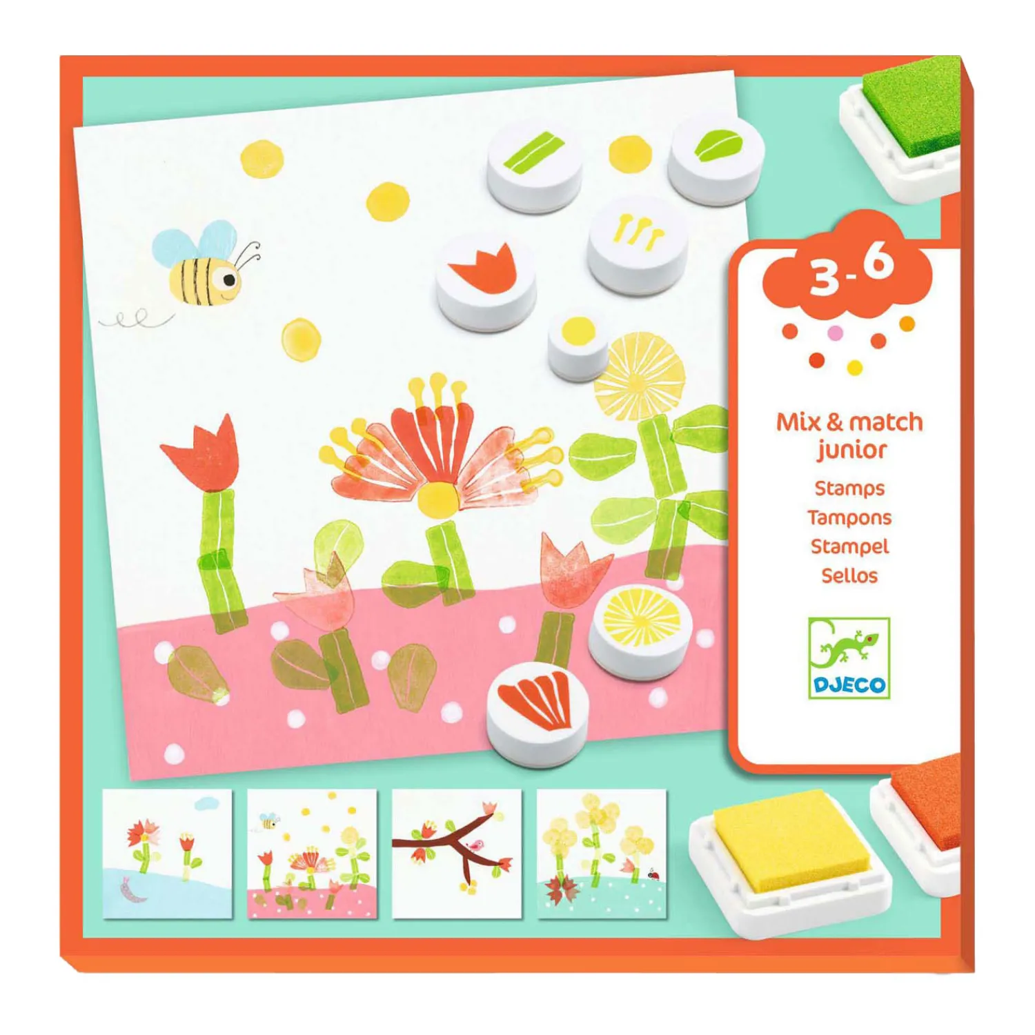 Stempelset met Bloemen>Djeco New