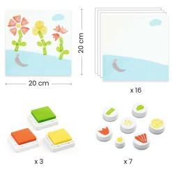 Stempelset met Bloemen>Djeco New