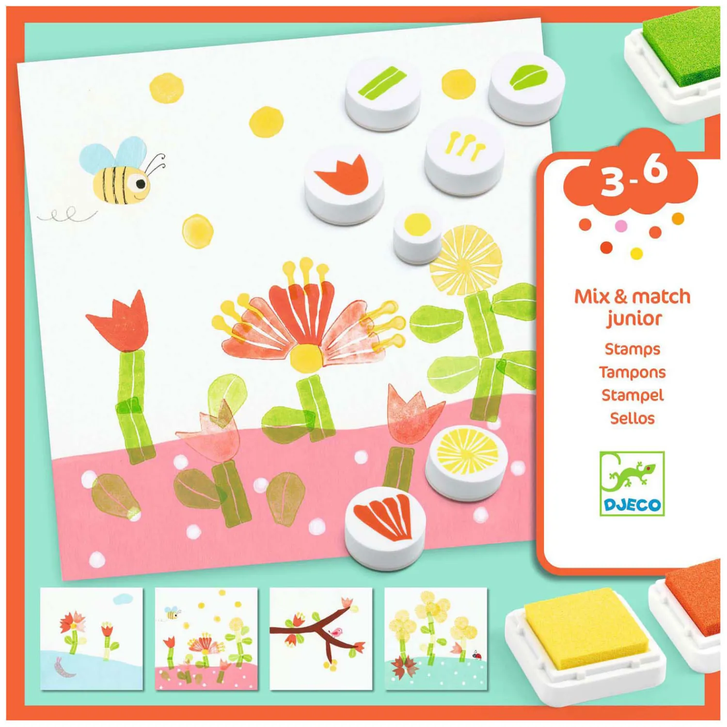 Stempelset met Bloemen>Djeco New