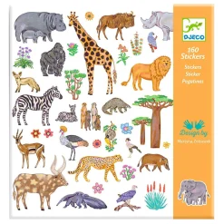 Stickers Afrikaanse Dieren - 160 Stickers>Djeco Hot