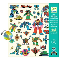 Stickers Metallic Robots - 160 Stickers-Djeco Outlet