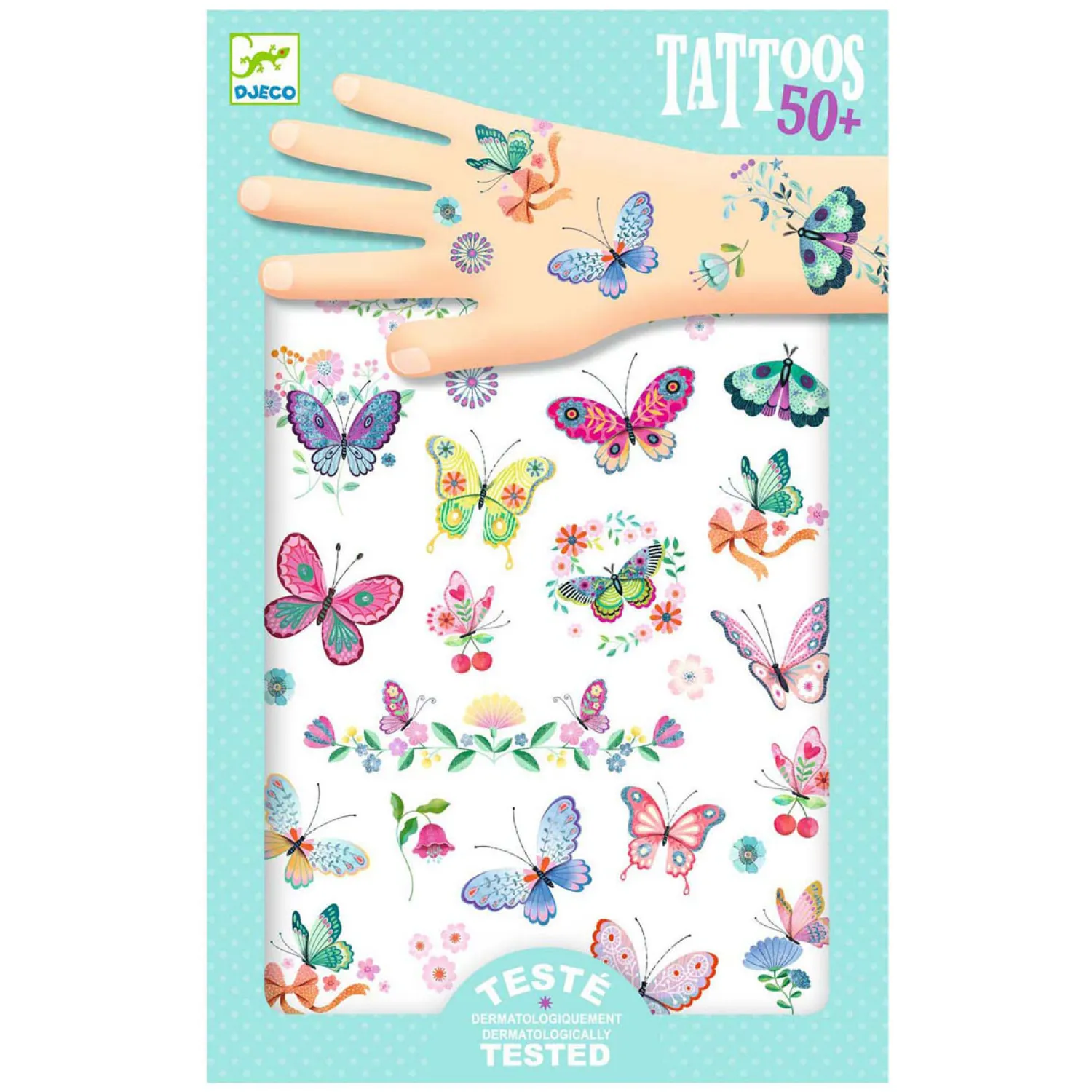 Djeco Tattoo Vlinders - 2 Vellen Discount