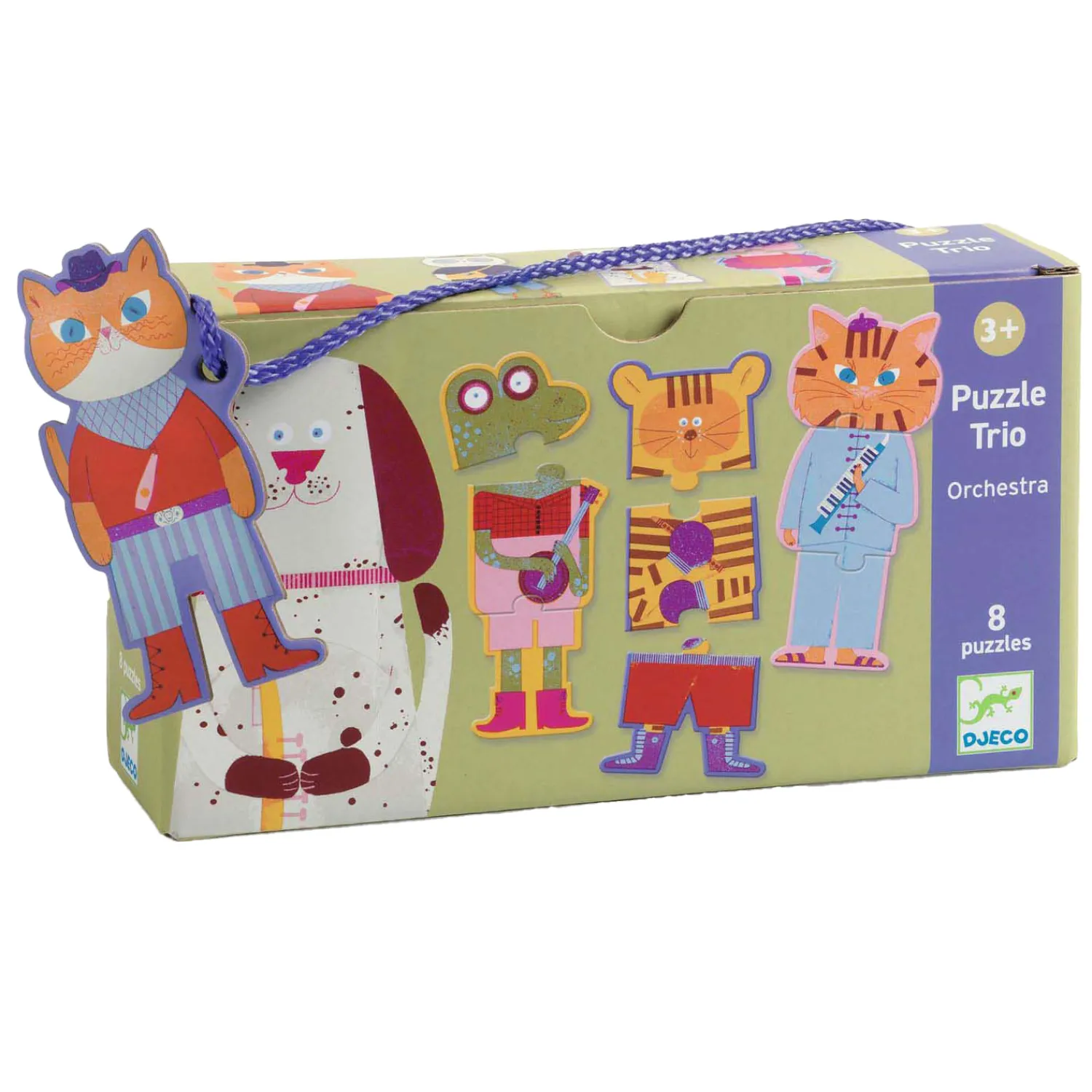 Trio-puzzel Dieren - 8 Puzzels-Djeco Best