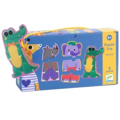 Trio-puzzel Savanna - 8 Puzzels-Djeco Best