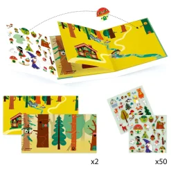 Verhalenboek met Stickers - The Magical Forest>Djeco Outlet