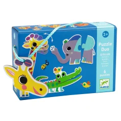Wilde Dieren Duo Puzzel, 6 puzzels-Djeco Clearance