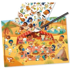 Djeco Wrijfplaatjes Noordpool en Savanne - 93dlg. Outlet