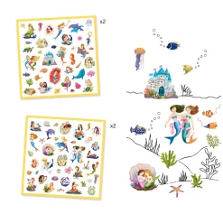 Djeco Zeemeermin Stickers, 160st.>