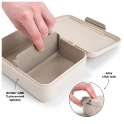 Done by Deer Broodtrommel met Vakken - Beige Online