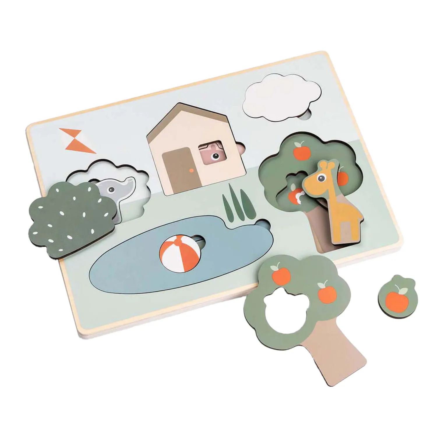 Houten Laagjespuzzel, 10st.-Done by Deer Best