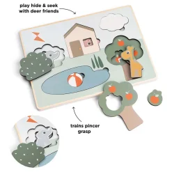 Houten Laagjespuzzel, 10st.-Done by Deer Best