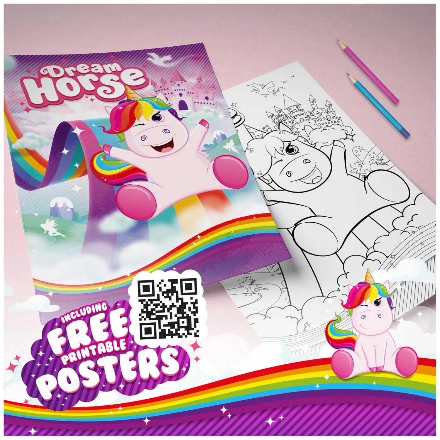 Diadeem Eenhoorn Paars-Dream Horse Hot