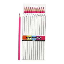 Driehoekige Kleurpotloden - Roze, 12st.>Creativ Company Online